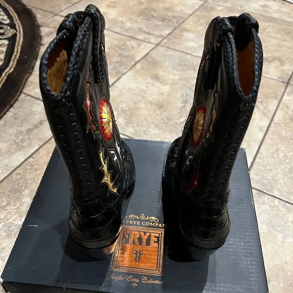 Frye-10- Fit like a 9–Hope Alligator Boots- Like 🆕 - Picture 2 of 9